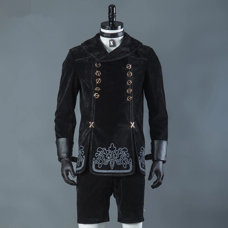 Игра NieR: Automata 9S косплей костюм унисекс черная форма пальто Брюки Наряд jorha № 9 Тип S полный комплект для мужчин Необычные наряд для вечеринки