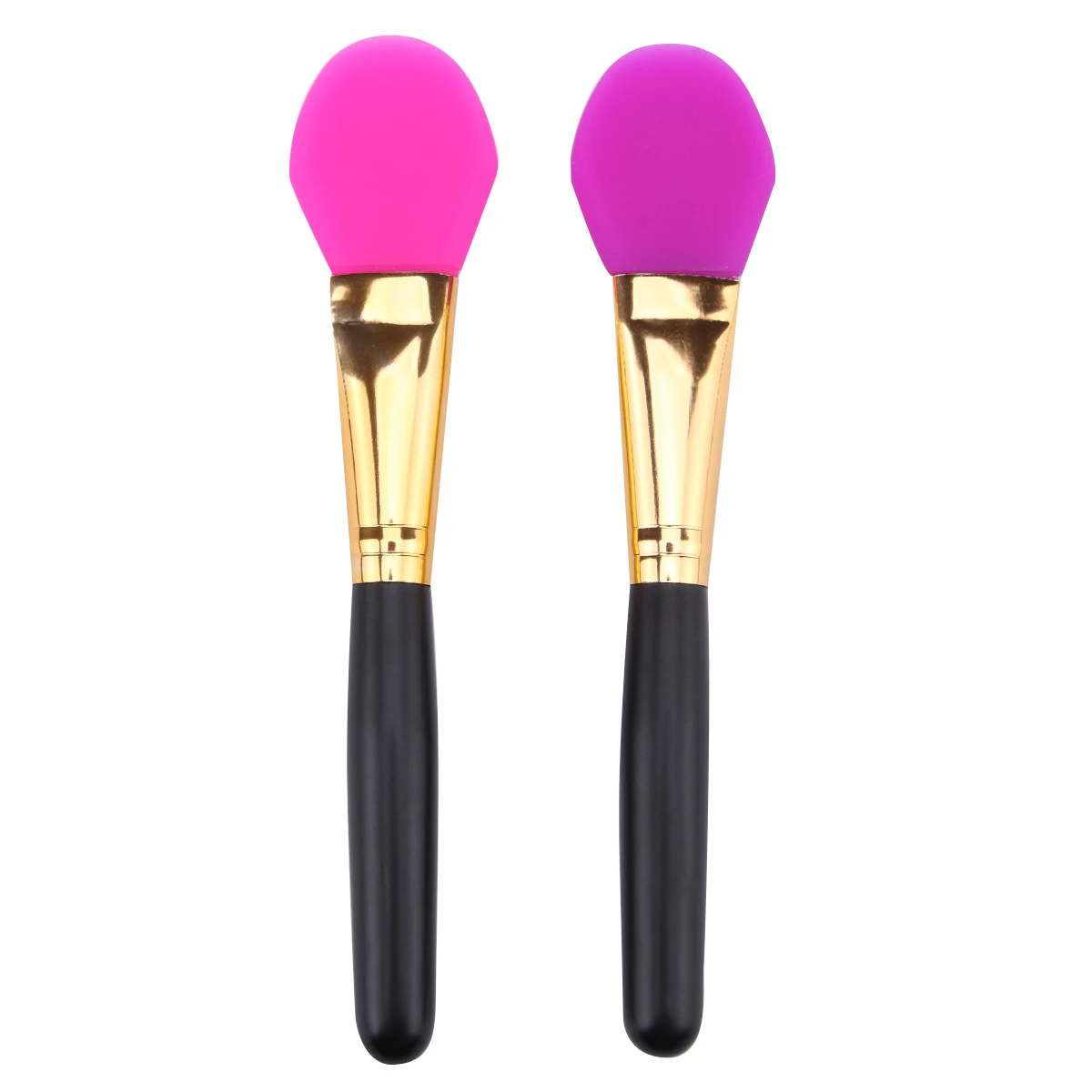 

2019 No Harm Soft Silicone Facial Mask Brush Wooden Handle Cosmetic Makeup Women Skin Face Care Tool 4 Colors for Choose