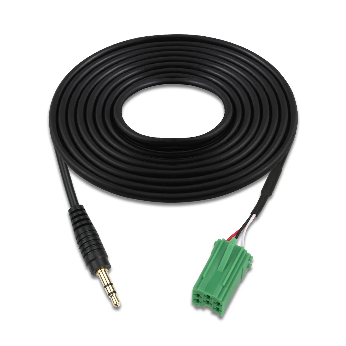 

1pc Auto Car Audio Cable 3.5mm Jack Extension Car AUX Input Adapter Audio Cables For Renault Clio Megane Laguna Scenic -Black