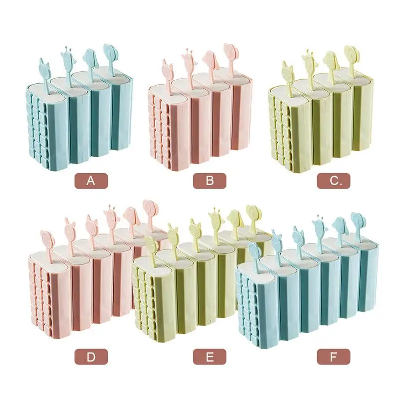 

Home DIY Homemade Ice Tray Cartoon Overlay Popsicle Ice Cream Mold Large Capacity Summer Essential Tool With Cover