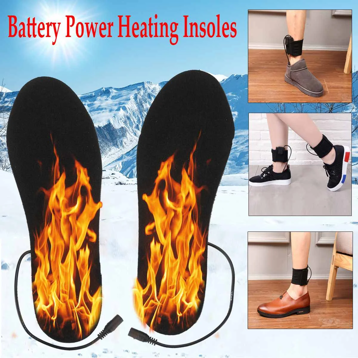 Heated Insoles Winter Men Women Heated Shoe Inserts Usb Charged