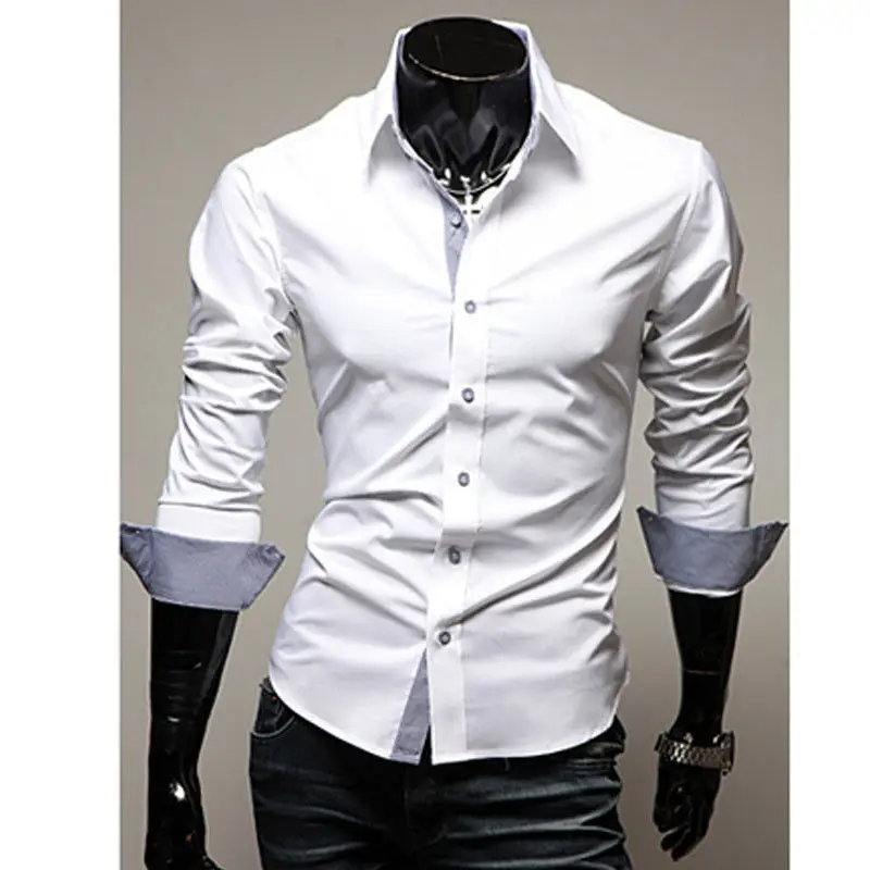 Slim Fit Men's Luxury Stylish Casual Dress Shirts | Long Sleeve Slim Casual Shirt for Men image 5
