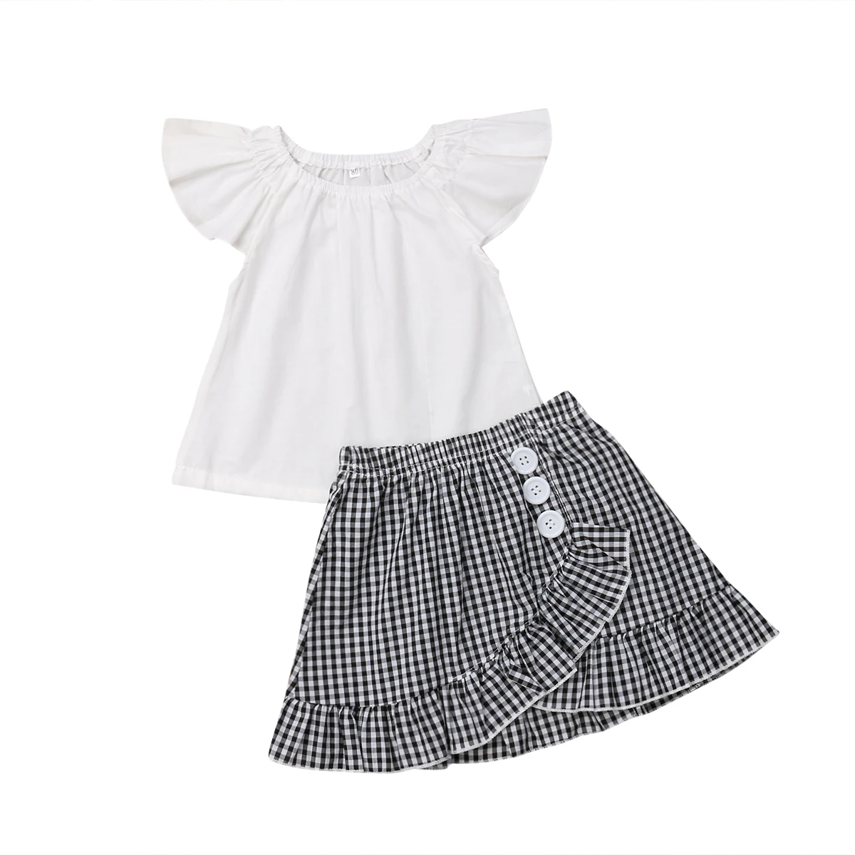 2019 Newest Style Todder Kids Infant Baby Girls White Solid Short