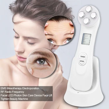 

5in1 RF&EMS Radio Mesotherapy Electroporation Face Beauty Pen Radio Frequency LED Photon Face Skin Rejuvenation Remover Wrinkle