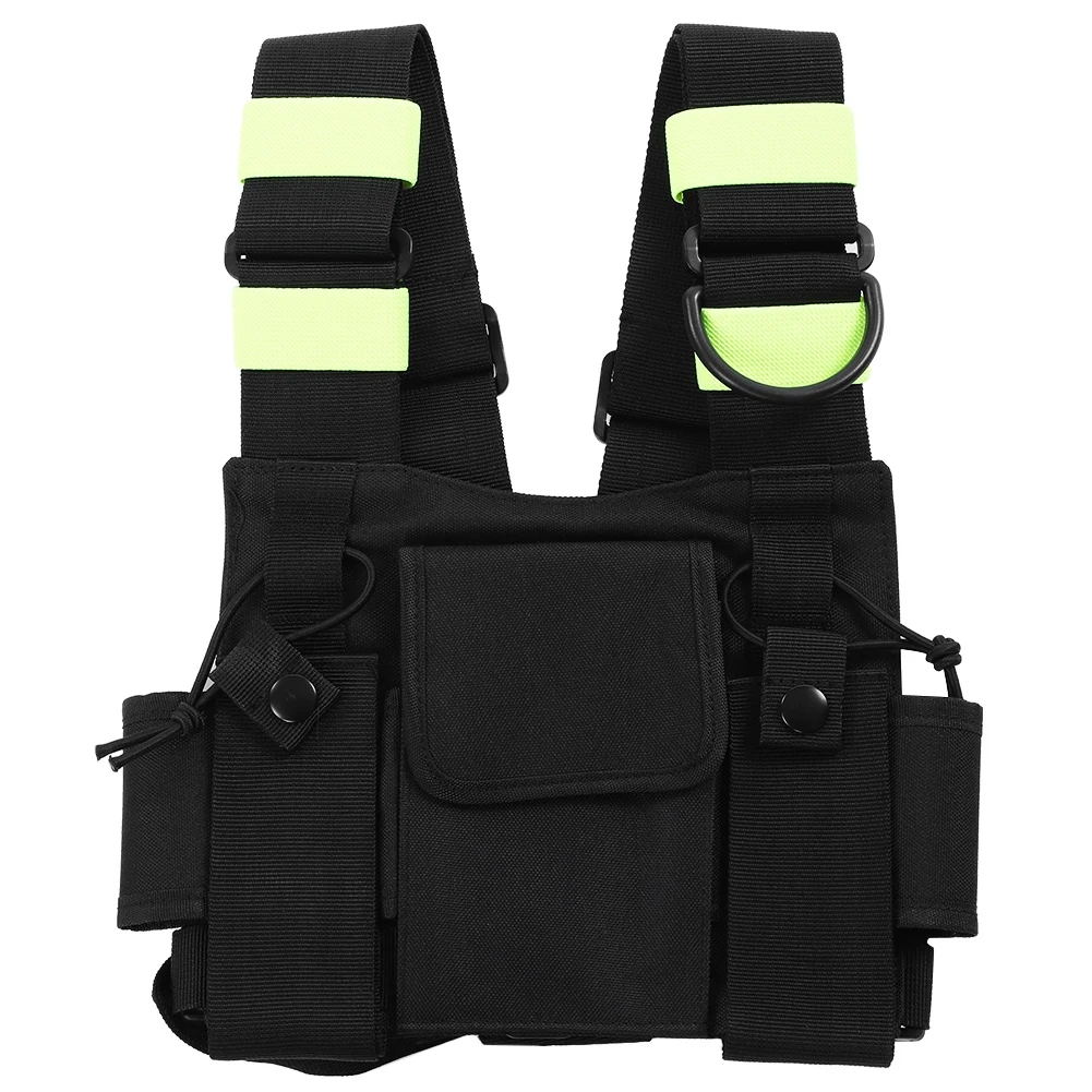 

Universal Walkie-Talkie Vest Chest Bag Nylon Hands-Free Interphone Bag Can Put 2 Walkie Talkiesin Side New