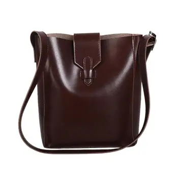 

2pcs/set Fashion Women Handbags PU Leather Clutch Crossbody hand bags Brand Design Solid Female Bucket Bags Bolsa Feminina