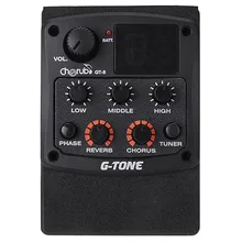 Cherub G-Tone GT-5 Акустическая гитара предусилитель пьезо звукосниматель 3-полосный эквалайзер Эквалайзер встроенный хроматический тюнер с эффектами реверберации/хора