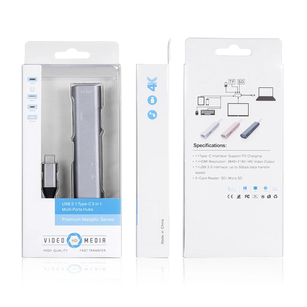  HUB USB tipo C a HDMI 4K USB 31 adaptador de rayo 3 estación Dex para convertidor MacBook pro