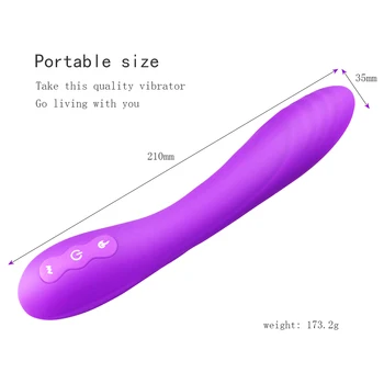Heating Vibrator Av Wand Massager 10 Modes Waterproof Soft Dildo Vibrator G Spot Clitoris Stimulator Adult Sex Toys for Woman 3