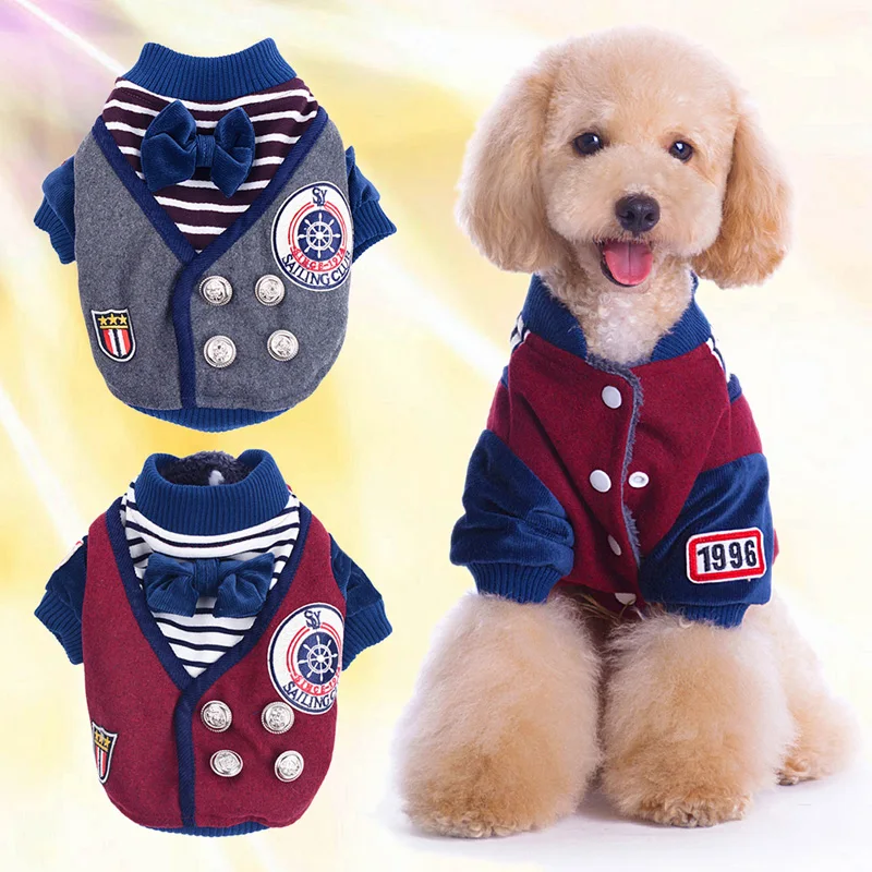 1pcs Pet Coat Fashion British Style Dog Clothes Pet Coat Puppy Cat