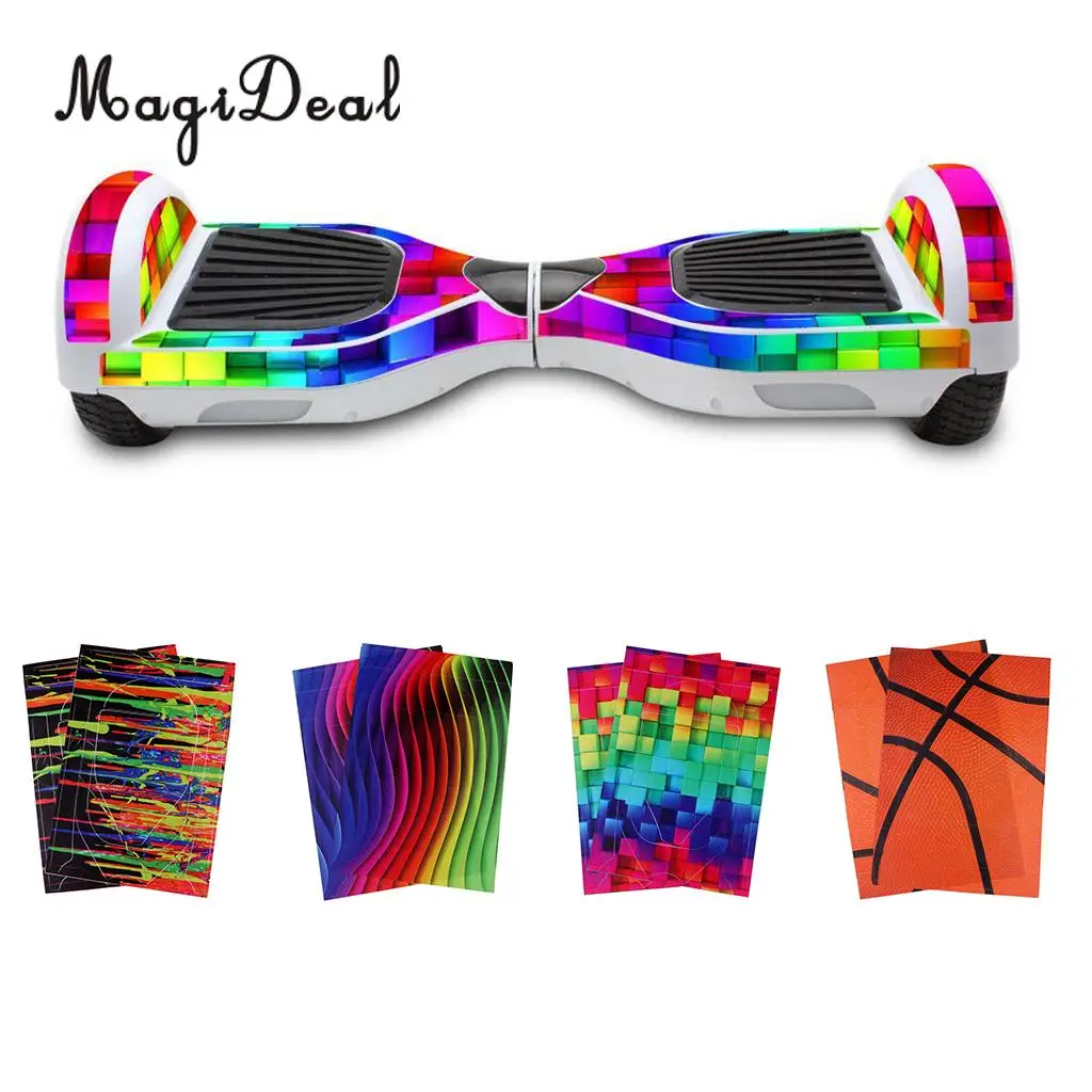 

4 Pairs Protective Vinyl Skin Decal for 6.5inch Self Balancing Scooter Hoverboard 2 Wheels