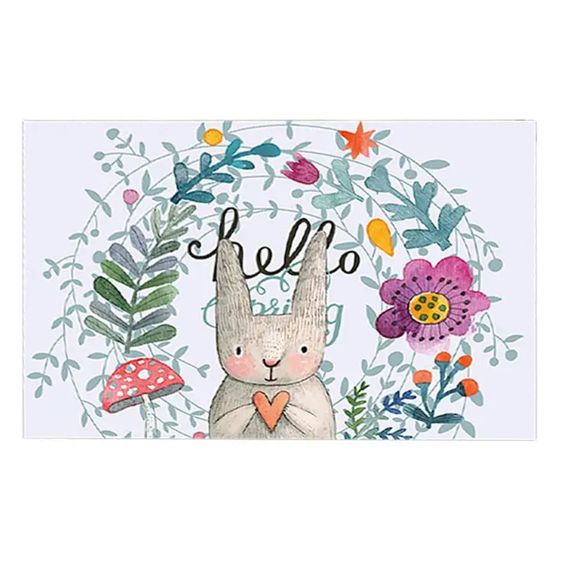 Красивый Скандинавский современный стиль минималистичный абсорбирующий Противоскользящий коврик ковер Пасхальный кролик предметы домашнего обихода