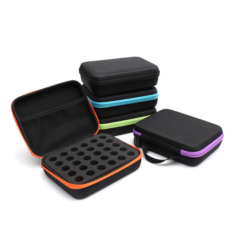 30 زجاجات زيت طبيعي حالة حمل حامل 15 ML عطر النفط مسمار البولندية Organizador حقيبة التخزين المحمولة السفر صندوق تخزين