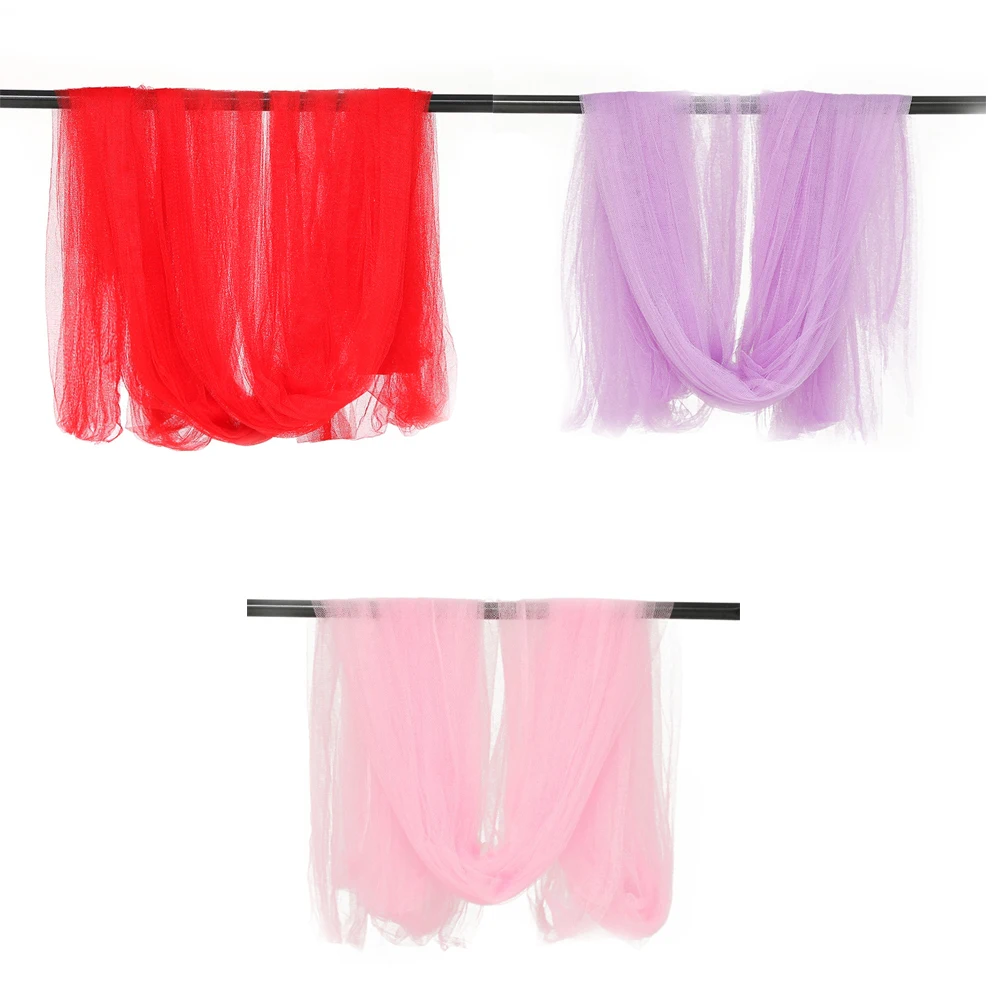

1.5x8.5M Element DIY Table Chair Crystal Tulle Fabric 3 Colors Sheer Gauze Element Decoration Supplies Wedding Party