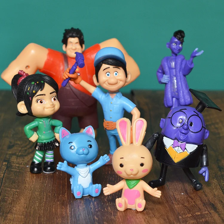 

7pcs/lot Wreck It Ralph 2 Vinyl Action Figure Character Chidren Gift