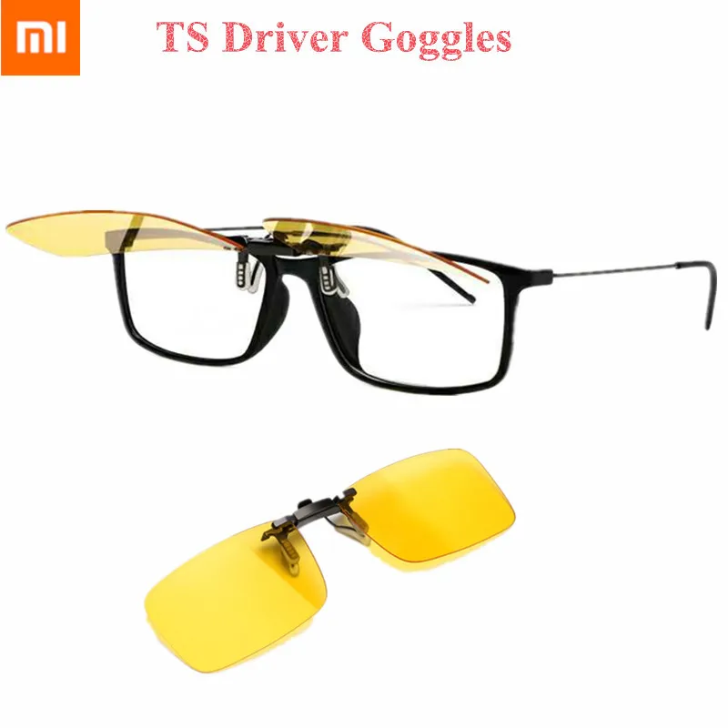 XIAOMI TS Night Vision Clip-on Glasses TAC Polarized Lenses Zinc Alloy 135 Degree Random Upturn Night Driving Clip Goggles XIAOMI TS Night Vision Clip-on Glasses TAC Polarized Lenses Zinc Alloy 135 Degree Random Upturn Night Driving Clip Goggles
