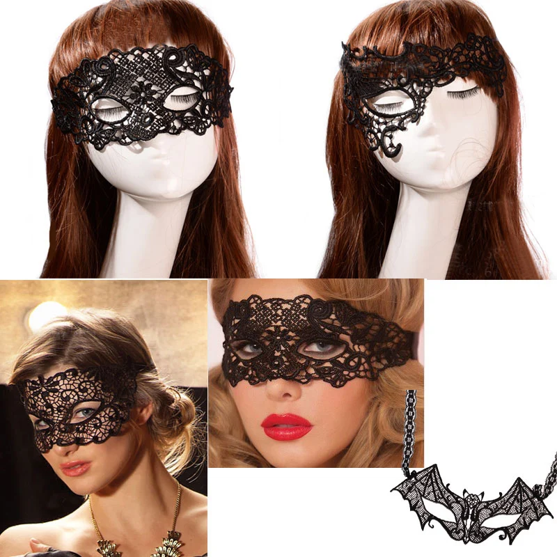 

Hot Sexy Lace Party Masks 2019 New Black Lace Eye Mask Venetian Masquerade Ball Halloween Party Fancy Dresses Costume Ball Masks