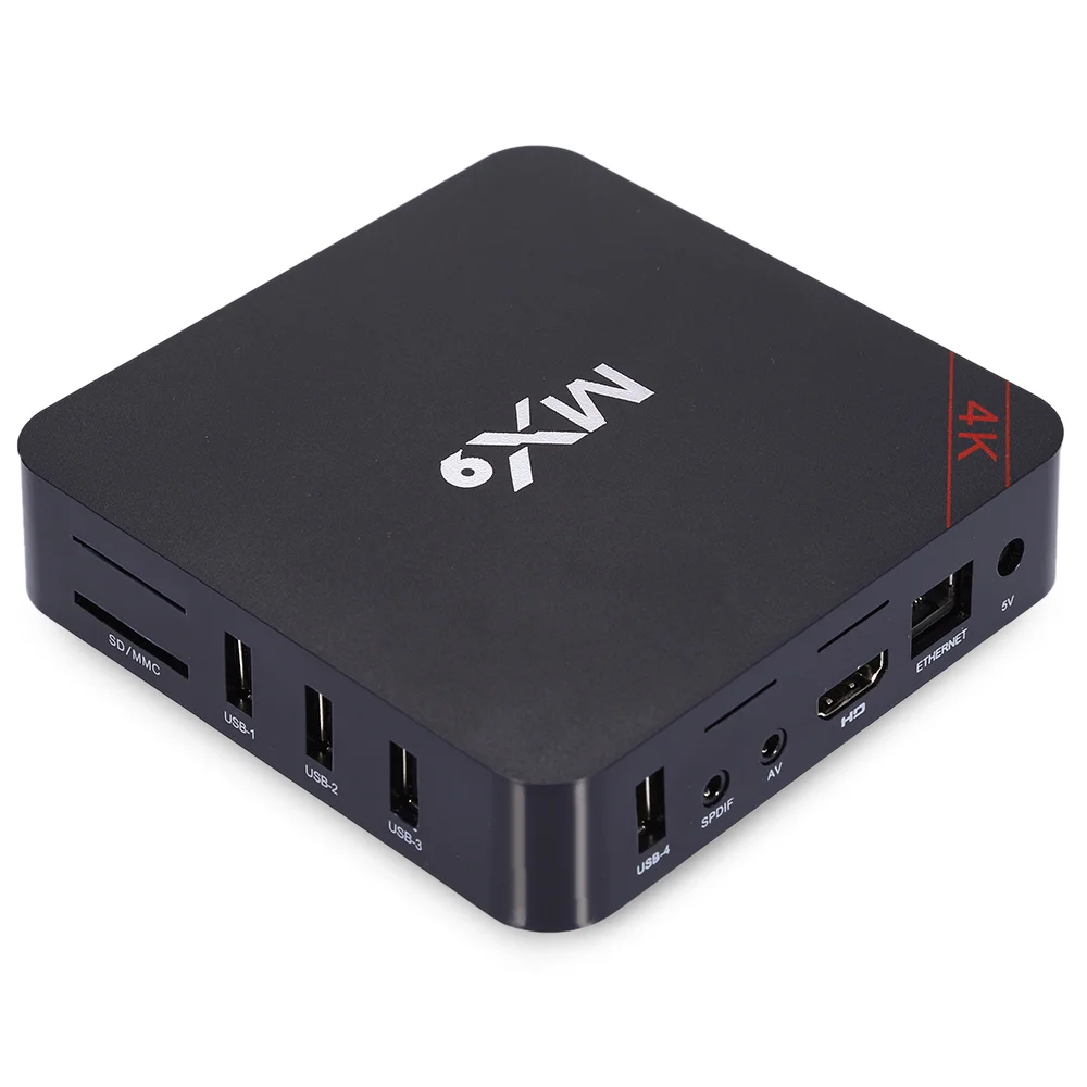 ТВ приставка MX9 RK3229 Android 6 0 четырехъядерный 2 4 ггц WiFi 1 ГБ 8 смарт медиаплеер