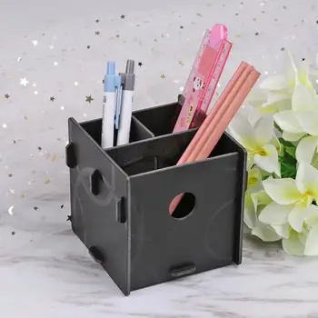 

ALLOYSEED Multifunctional Manual GEL Pen Holder Pencil Brush Organizer Box Student Stationery Desktop Storage Box Stationer
