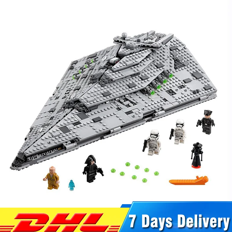 

Compatible LegoINGlys 75190 The First Order Star Model Destroyer Set 1585PCS Genuine Star Plan Building Blocks Bricks Toy Gifts