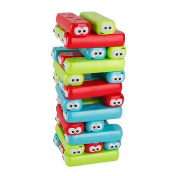 

1 Set Tower Block Stacking Game Stackable Plastic Blocks Fully Assembled Table Game Parent-Child Interaction Educational Toys