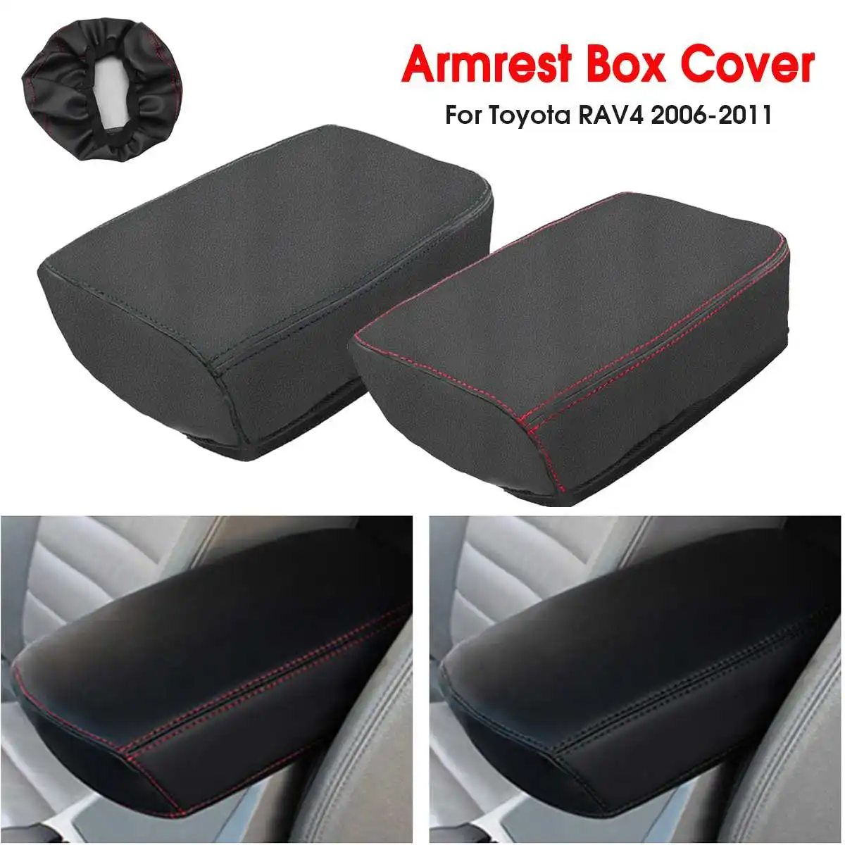 

Center Console Armrest Box Cover Pad Leather Protection for Toyota RAV4 2006 2007 2008 2009 2010 2011 2012 2013 2014