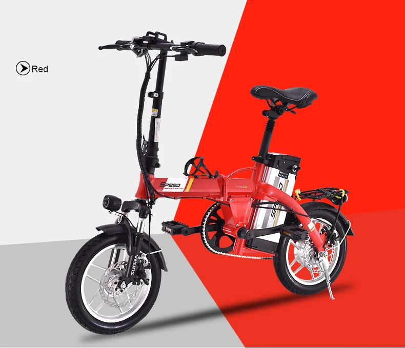 Electric Bike 48V Two Wheels Electric Bicycle Single Motor 240W Adults Women Folding Mini Electric Scooter With Seat Electric Bike 48V Two Wheels Electric Bicycle Single Motor 240W Adults Women Folding Mini Electric Scooter With Seat