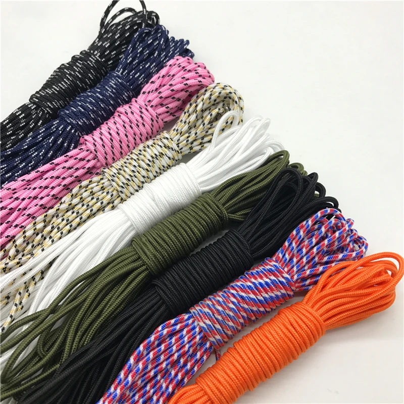 Nylon cord macrame cord waxed cord leather cord faux suede cord pvc cord 3mm Parachute cord lanyard rope Mil Spec Type One Strand 10Yards/Lot