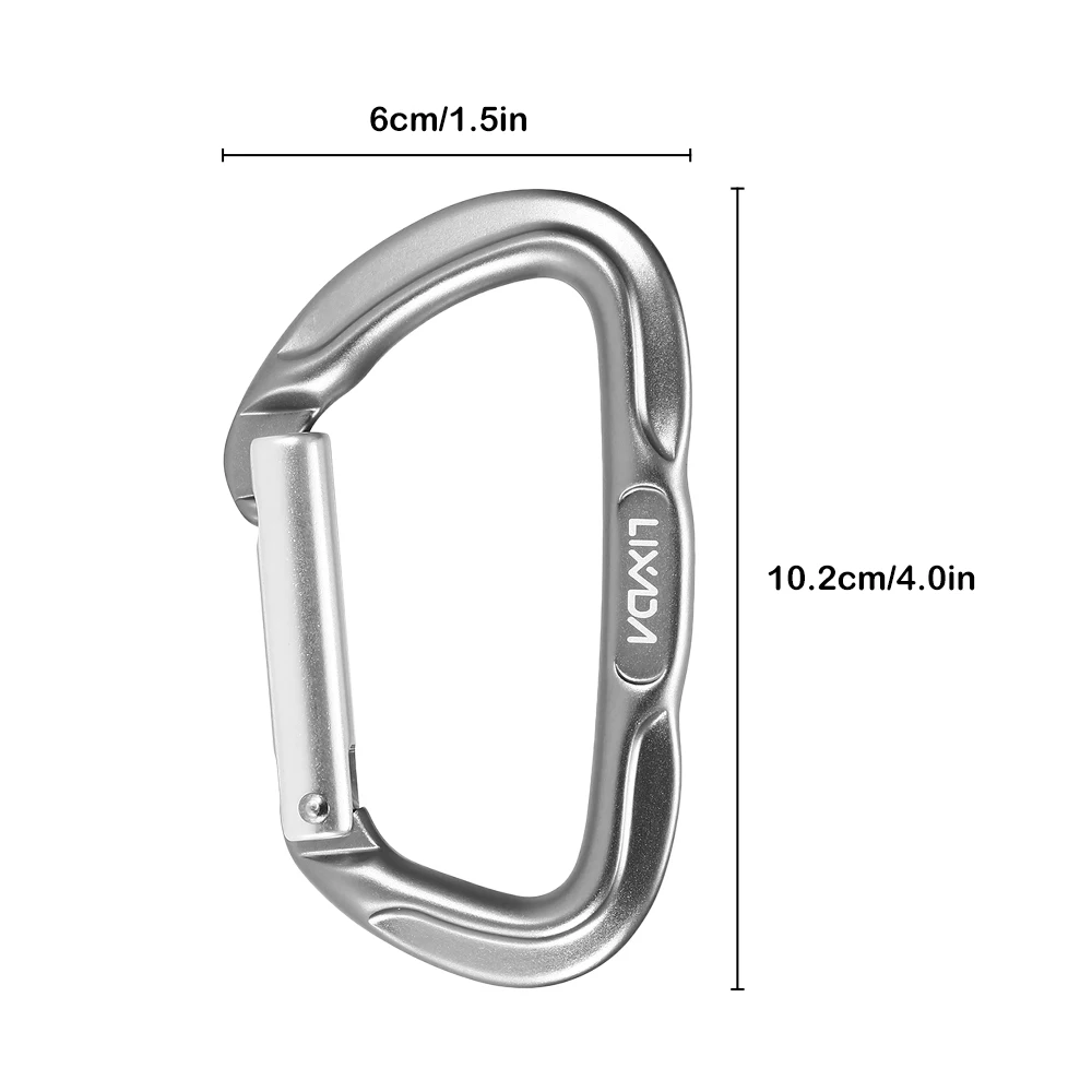Lixada Carabiner with Screw Locking Gate 24KN Heavy Duty Carabiner Clips for Hammocks Camping Hiking Backpacking