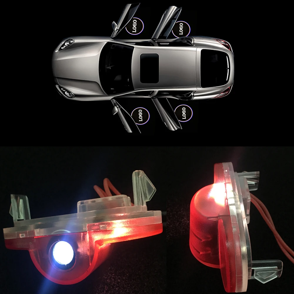 

4pcs LED Car Door Logo Light for VW Golf 4 MK4 Golf 5 Golf 6 Golf 7 Door Warning Light LED Laser Ghost Courtesy Light Bulbs
