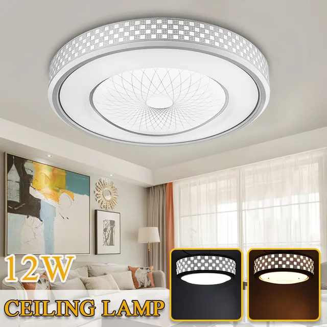 Cheap Smuxi New Super Bright Round LED Ceiling Light Lamp Modern Luxury Living Room Bedroom Kitchen Flush Acrylic Lamp AC110-240V