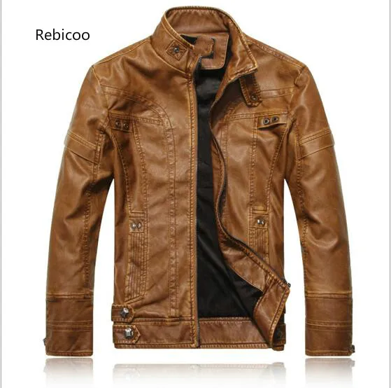 

Men's Motorcycle Leather Jackets Autumn Winter Leather Clothing Jackets Male Business Fashion Casual Coat Windbreaker