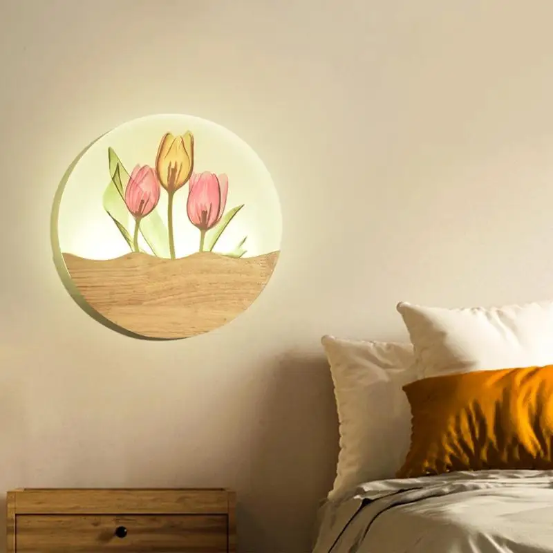 

Modern 10W 20 LED Round Wall Acrylic Light Study Art Lighting Bedside Lamp
