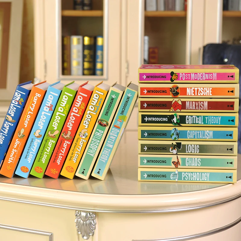 صورة الدعائم رف خزانة زينة تقليد كتب الأطفال غرفة الكتب الإبداعية المفروشات المنزلية الكتب الحلي الهدايا