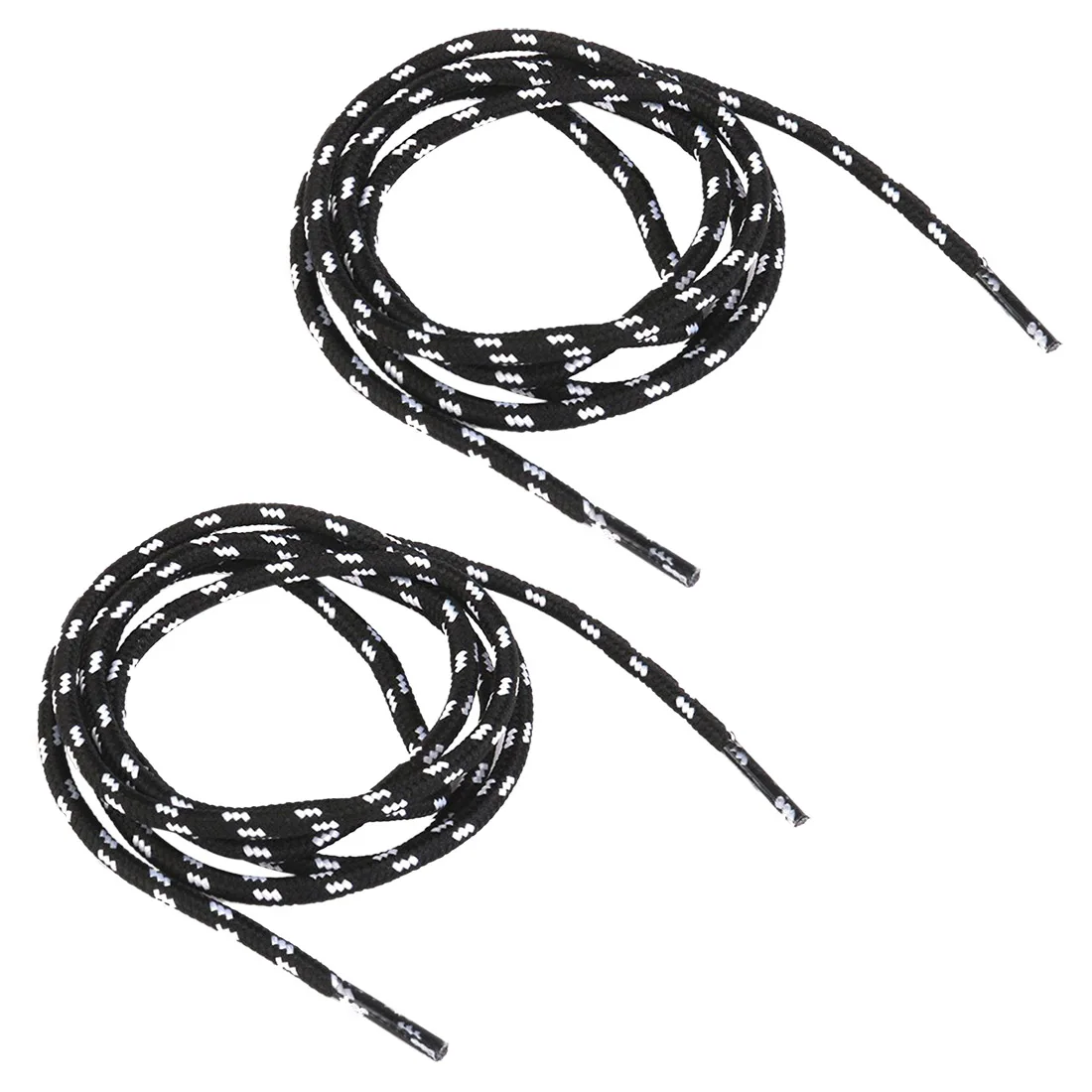 

1 Pair black white outdoor mountaineering shoes in polyester Hiking shoelaces Round lace sports shoes with about 120cm Round L