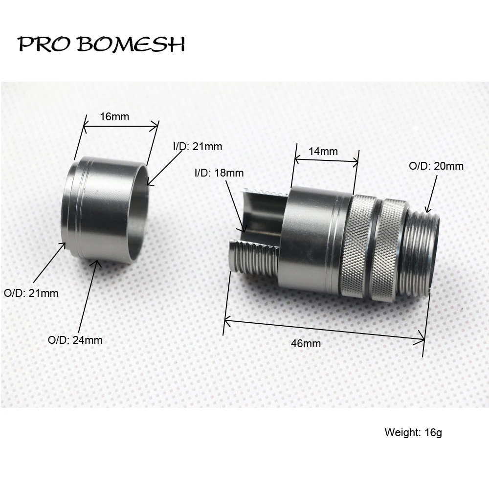 

Pro Bomesh 1pcs 16g Aluminum DIY Fishing Reel Seat Accessory Trim DIY Fishing Rod Componnet