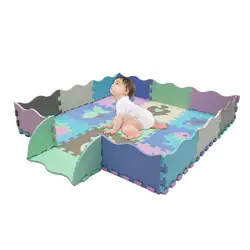 23 шт детские мягкие EVA пены головоломки игровой коврик ковры младенческой животных ползать коврик Мягкая пена коврик с забором игрушки для