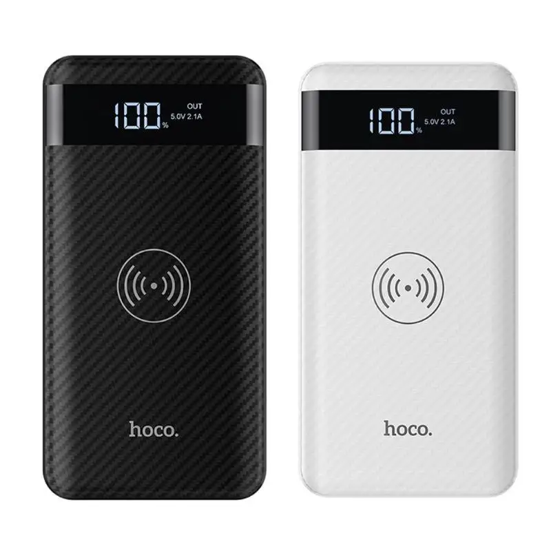 HOCO QI Wireless Charger Power Bank 10000mAh Dual USB with Digital Display External Battery Power Bank for iPhone 8 X XS Max XR HOCO QI Wireless Charger Power Bank 10000mAh Dual USB with Digital Display External Battery Power Bank for iPhone 8 X XS Max XR
