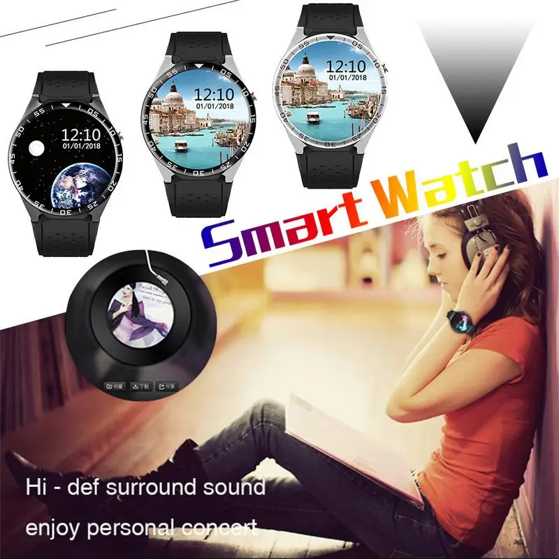 New S99C 3G Support Card Insertion Independent Call WiFi Internet Pedometer Heart Rate Monitor Photography Android Smart Watch
