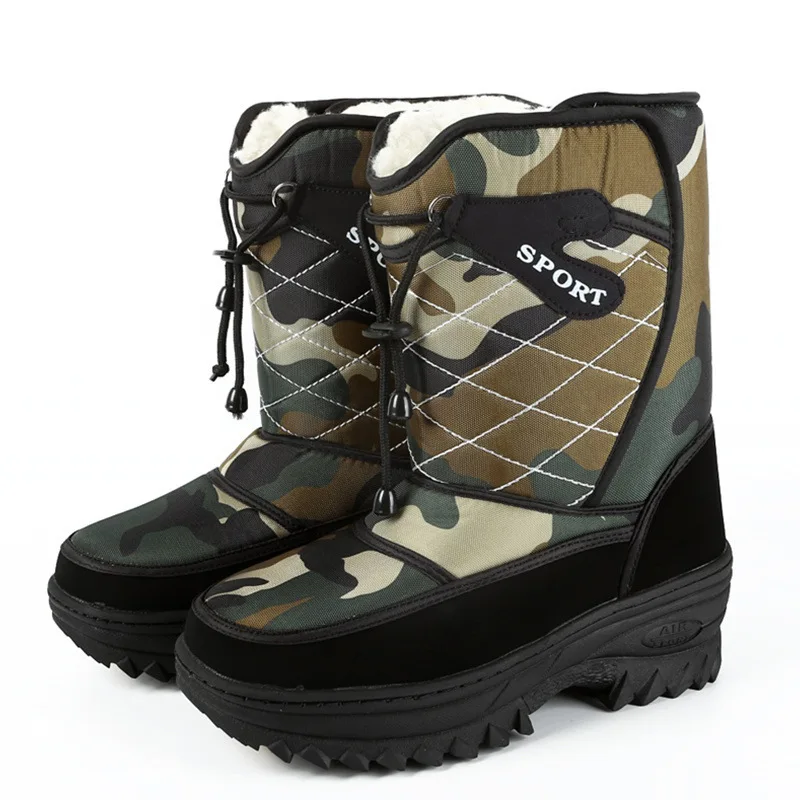 

Outdoor tactical Men Boots Winter 2018 Warm Snow Boots Winter Boots Men Footwear Rubber Ankle hiking boots 39-45