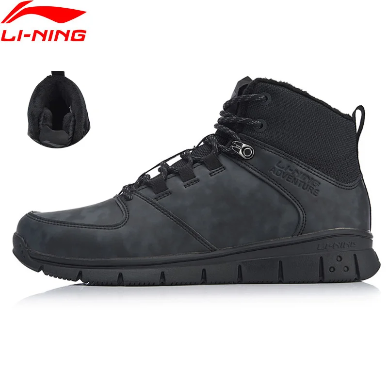 Li-Ning Men FLY Outdoor Walking Shoes Warm Fleece Wearable Anti-Slippery LiNing Sport Shoes Leisure Sneakers AHCN019 YXB245
