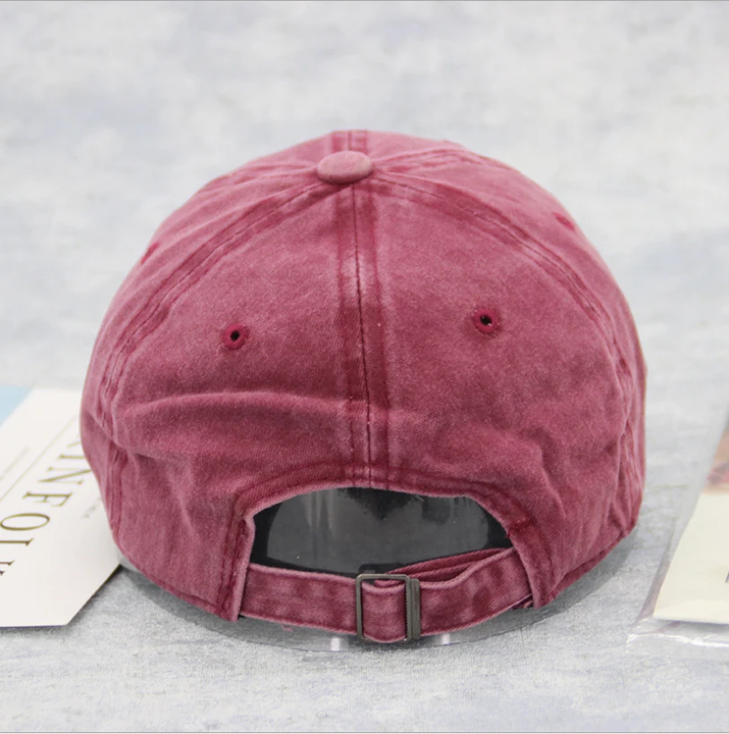 HighQuality Washed Cotton Bad Hair Day Adjustable Solid Color Baseball Cap Unisex Couple Cap Fashion Dad HAT Snapback Cap 5