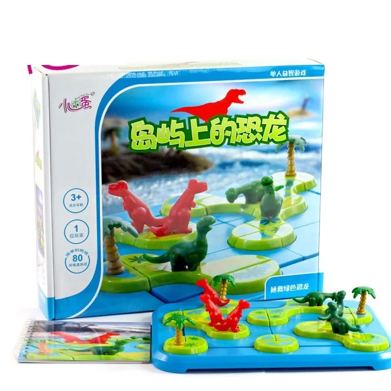 

80 Challenges Improve Kids' Thinking Ability Dinosaur On The Island Smart Montessori Family Party Interactive Toys 51