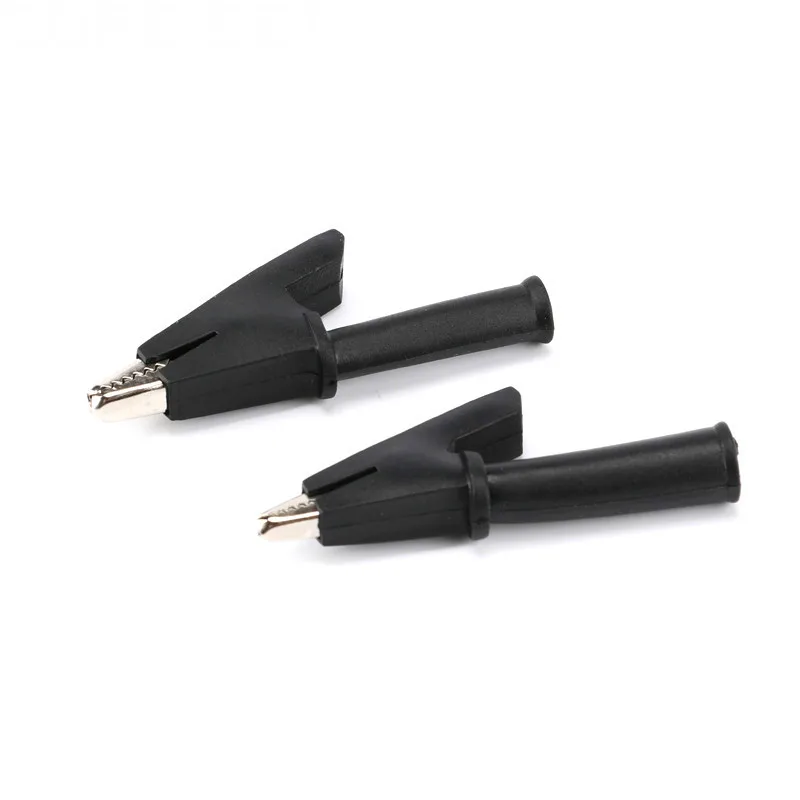Alligator clips test probes multimeter pen 2PCS battery test clip 55MM HV alligator clip for banana plug 4mm multimeter pen cable probes crocodile battery car auto