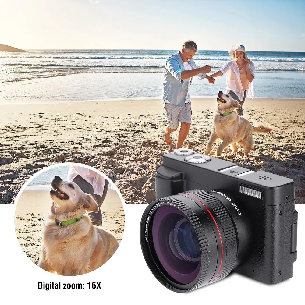 HD 1080 P 24MP 16X зум цифровой видеокамера DV видеокамера мини DSLR DC101 3 дюйма ЖК-дисплей экран подарок для друзей и детей