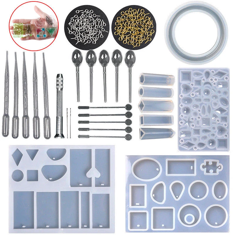

Resin Casting Molds Kits Silicone Mold Making Jewelry Pendant Mould Craft DIY