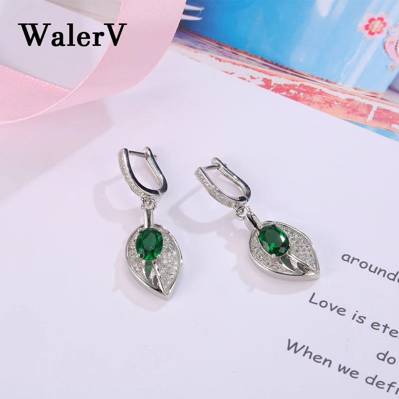 WalerV новые серьги для женщин Набор модные популярные роскошные длинные Листья