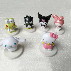 6 шт./лот милые японские Sanrio Seris My Melody Cinnamoroll Собака рисунок «hello kitty» модель фигурку мультфильм узор из ПВХ игрушка