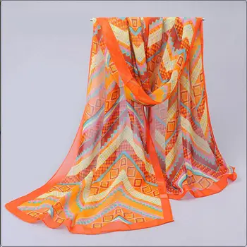 

Spring And Autumn New Small Scarf Ladies Korean Version Of The Wild Chiffon Thin Scarf Long Paragraph Shawl Decorative Scarf
