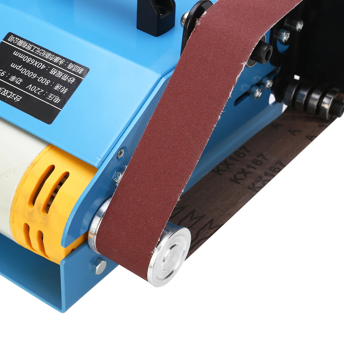 950W 220V Double Axis Belt Sander Adjustable Speed Sanding Grinding Machine Polishing Tool